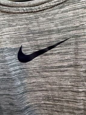 Nike Green  Heather Dri-FIT Fitted Tee with Black Logo